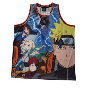 Naruto Tank Top Shirt Man's‎ XL Multicolor Jersey  Shippuden Collection Relaxed